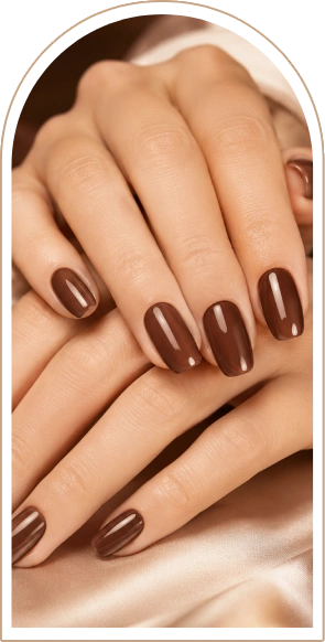 Elegant hands on satin fabric