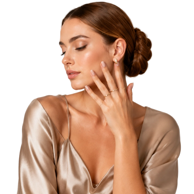 Serene beauty portrait in soft light